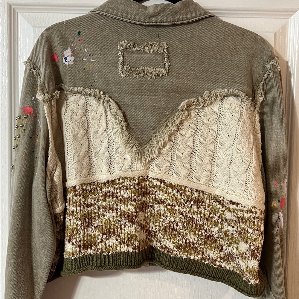 Pol Oversized Splatter Twill Jacket - image 6